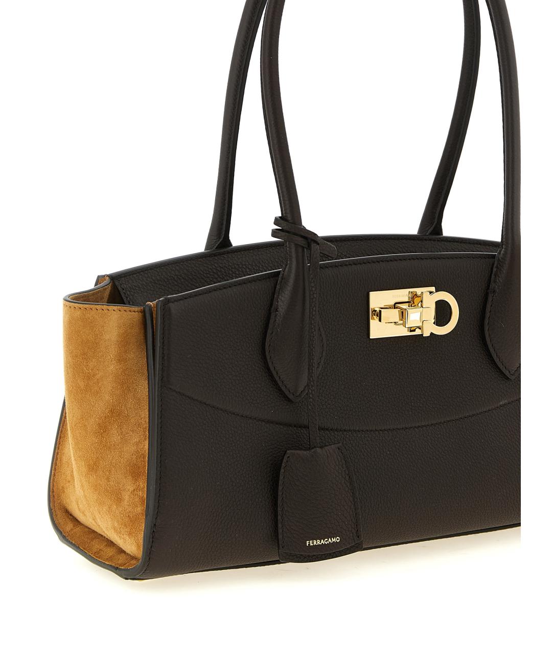 FERRAGAMO Коричневая кожаная сумка через плечо, фото 3