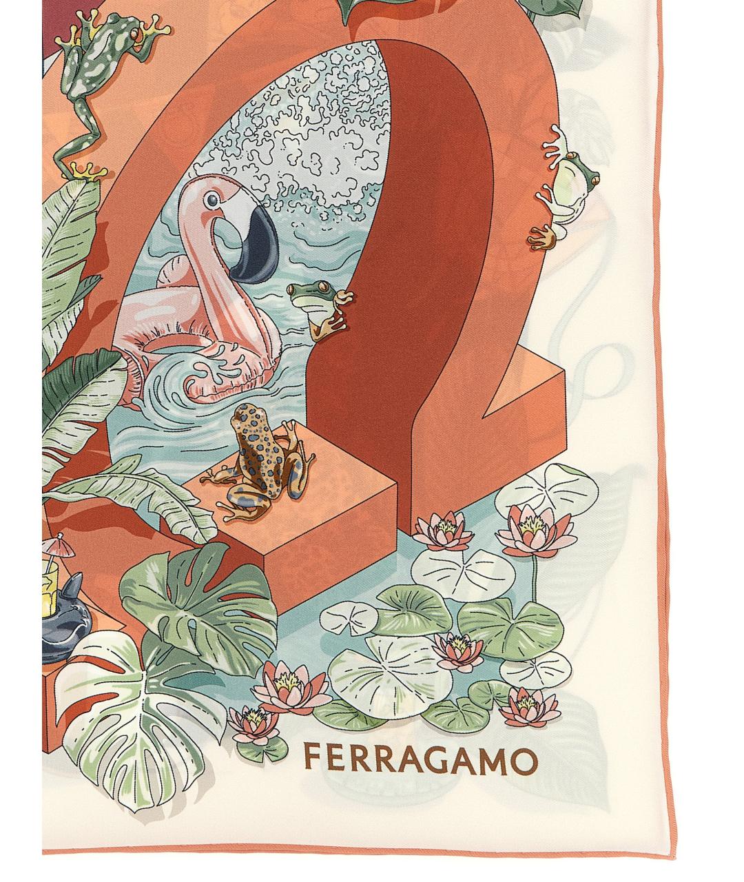 FERRAGAMO Мульти шелковый шарф, фото 2