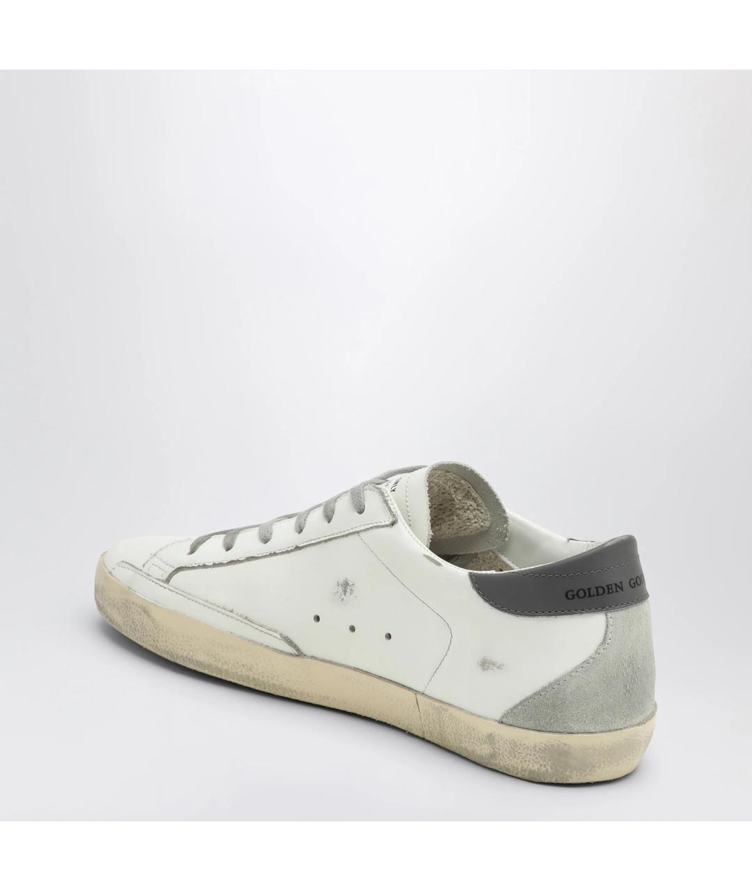 GOLDEN GOOSE Белые кожаные низкие кроссовки / кеды, фото 2