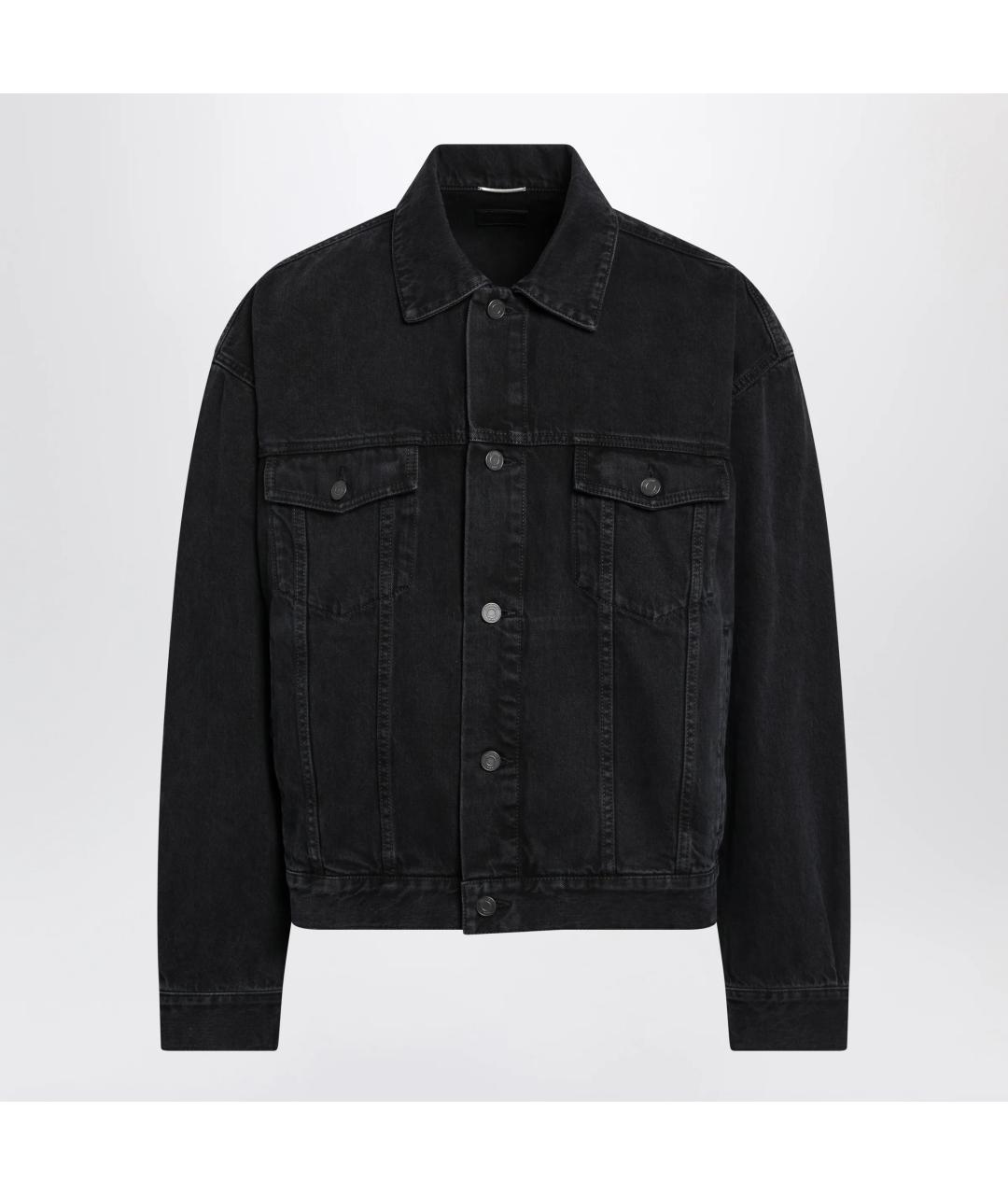 SAINT LAURENT Черная хлопковая куртка, фото 3