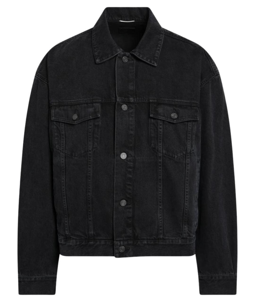 SAINT LAURENT Черная хлопковая куртка, фото 1