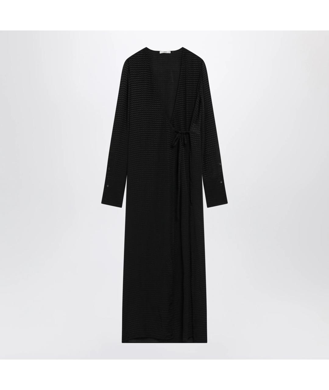 FENDI Черное шелковое повседневное платье, фото 3