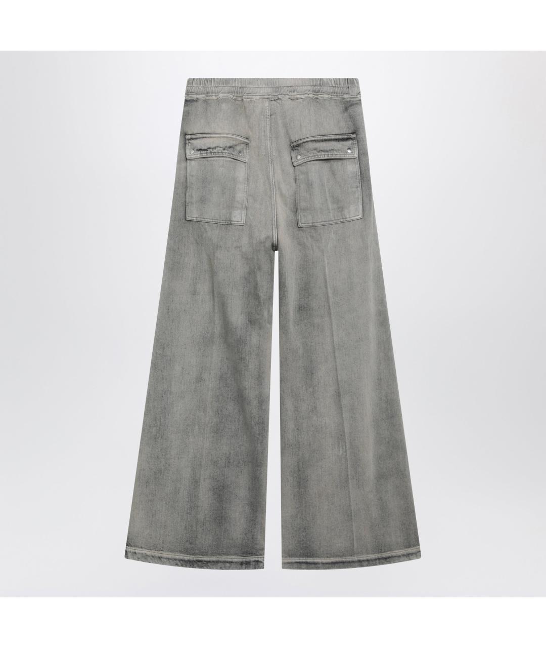 RICK OWENS DRKSHDW Серые хлопковые повседневные брюки, фото 2