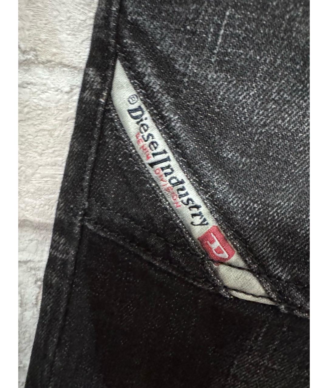 DIESEL Антрацитовые хлопковые джинсы клеш, фото 4