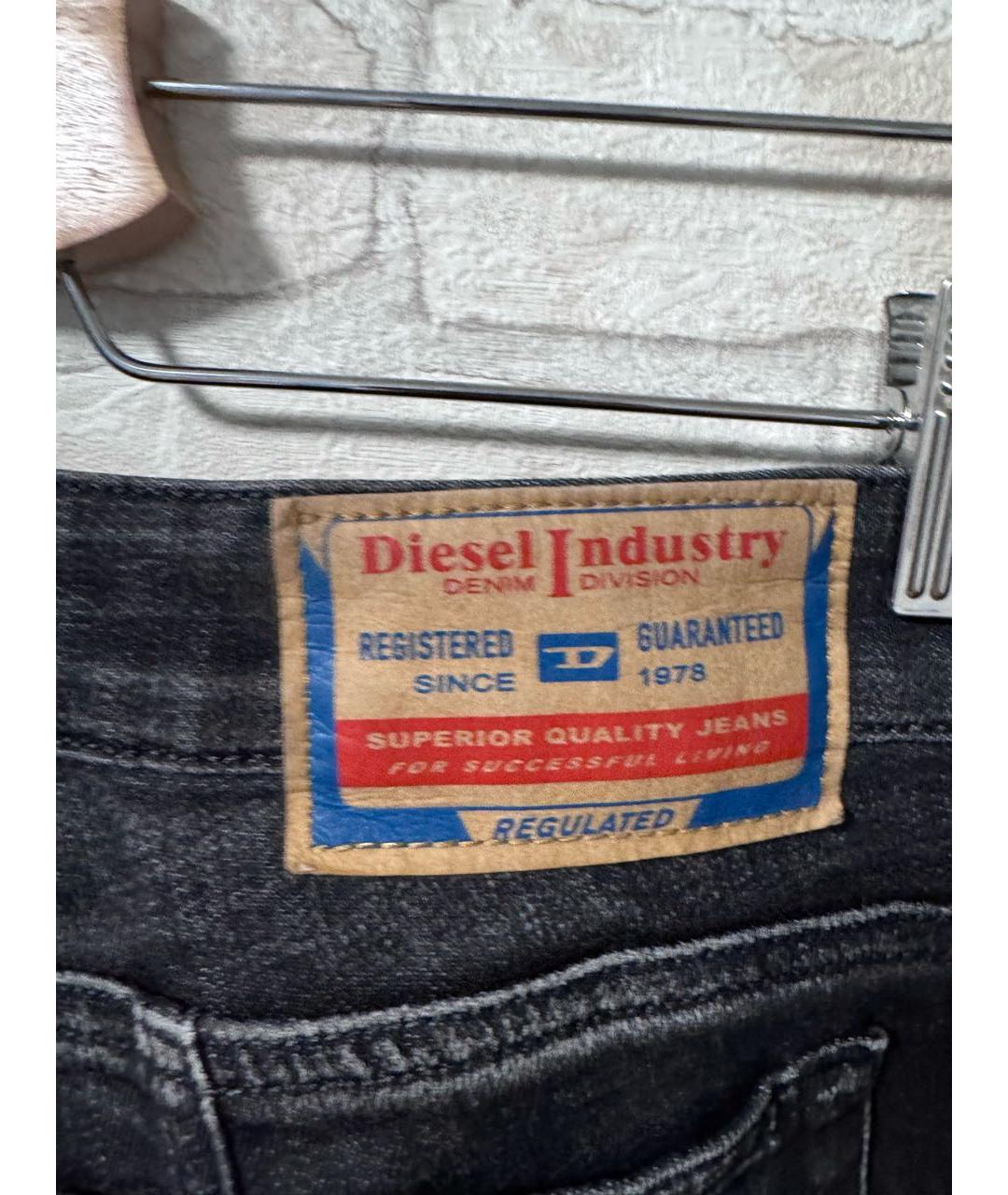 DIESEL Антрацитовые хлопковые джинсы клеш, фото 3