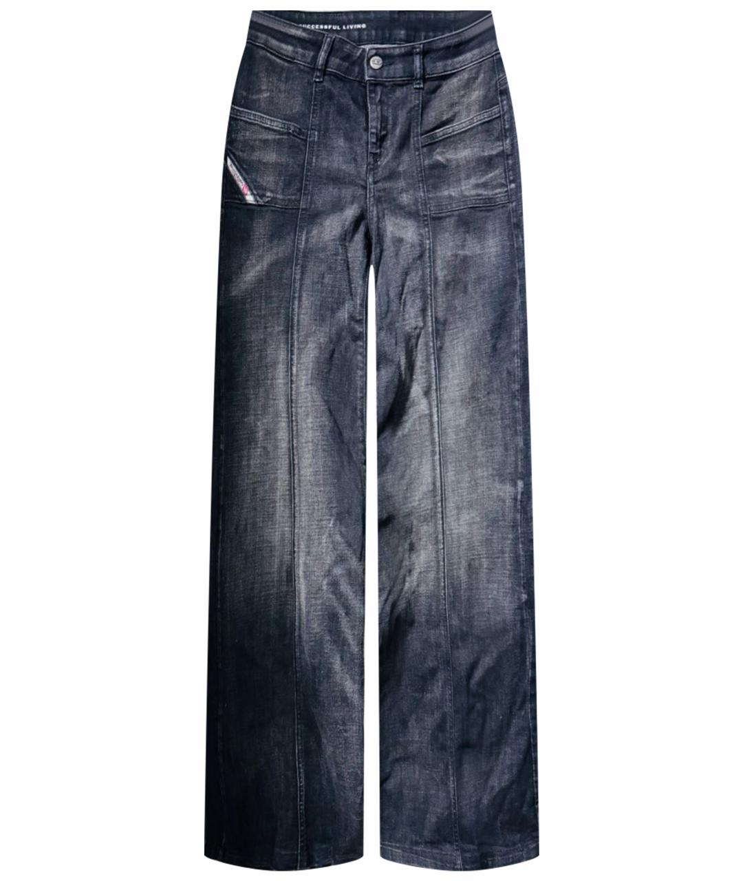DIESEL Антрацитовые хлопковые джинсы клеш, фото 1