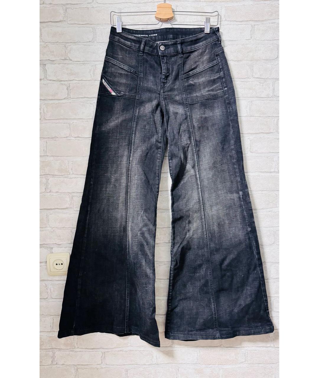 DIESEL Антрацитовые хлопковые джинсы клеш, фото 8