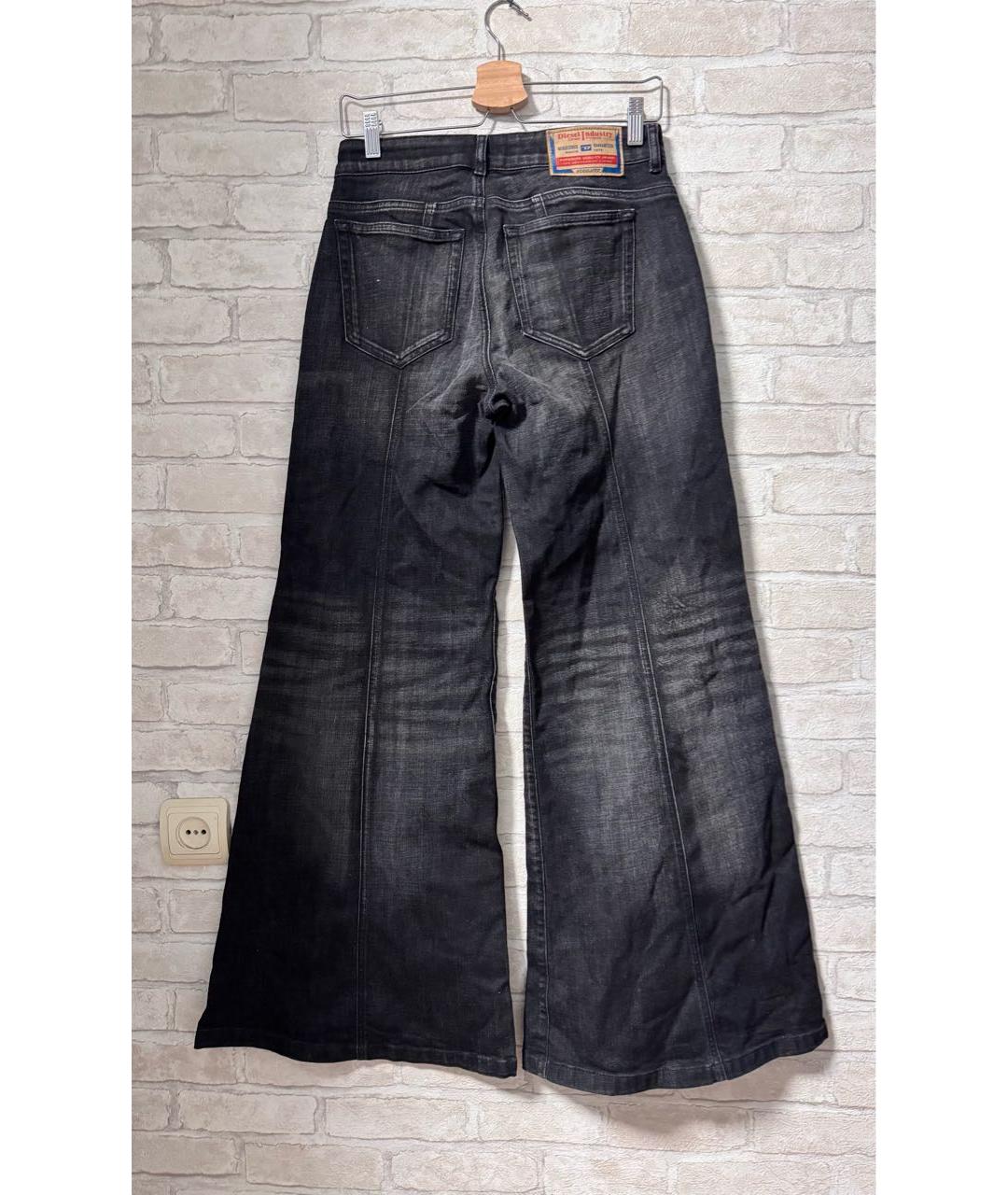 DIESEL Антрацитовые хлопковые джинсы клеш, фото 2