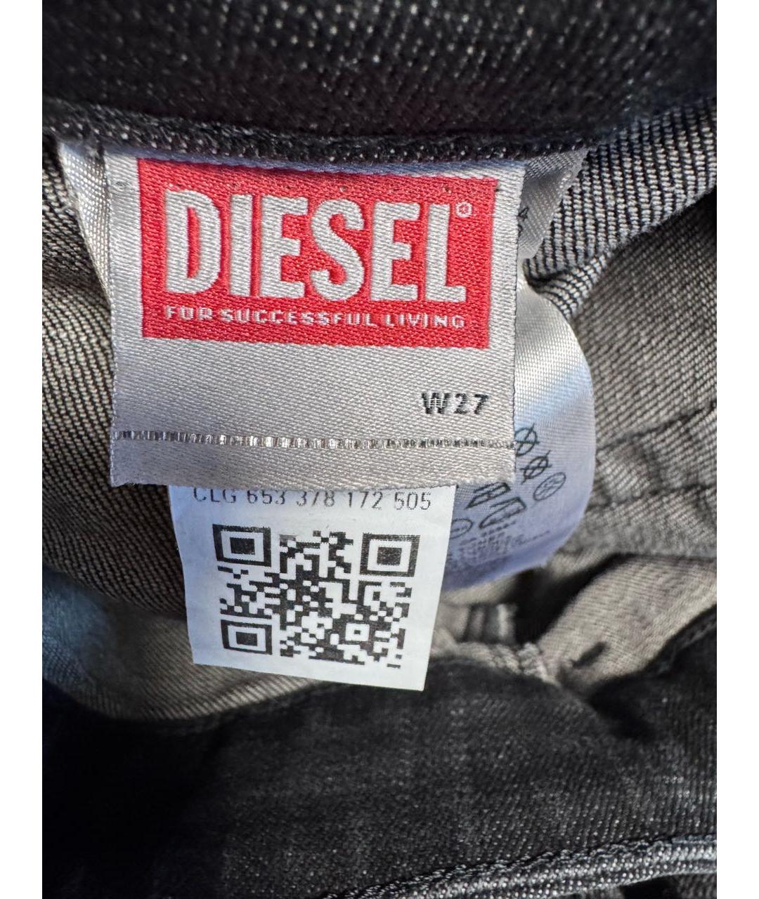 DIESEL Антрацитовые хлопковые джинсы клеш, фото 6