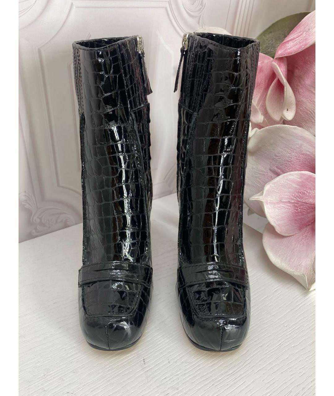 DSQUARED2 Черные кожаные полусапоги, фото 2