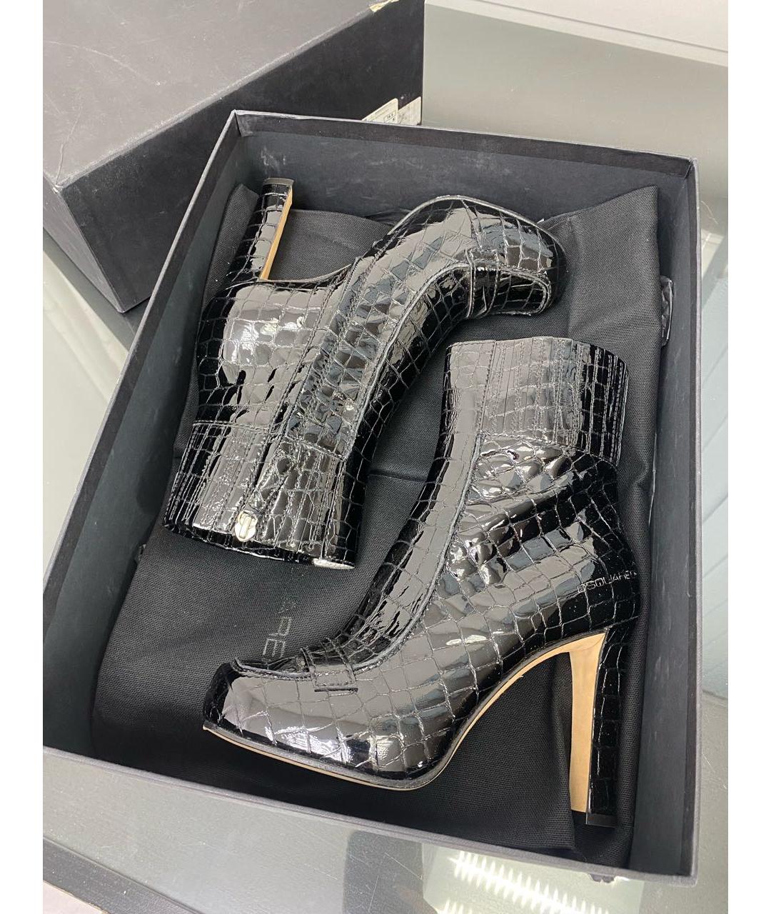 DSQUARED2 Черные кожаные полусапоги, фото 5