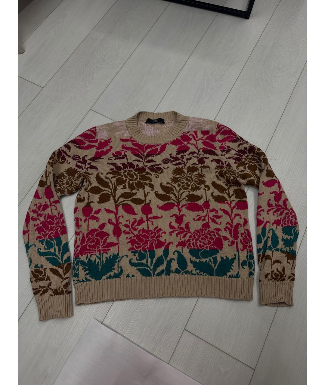 WEEKEND MAX MARA Бежевый хлопковый джемпер / свитер, фото 6