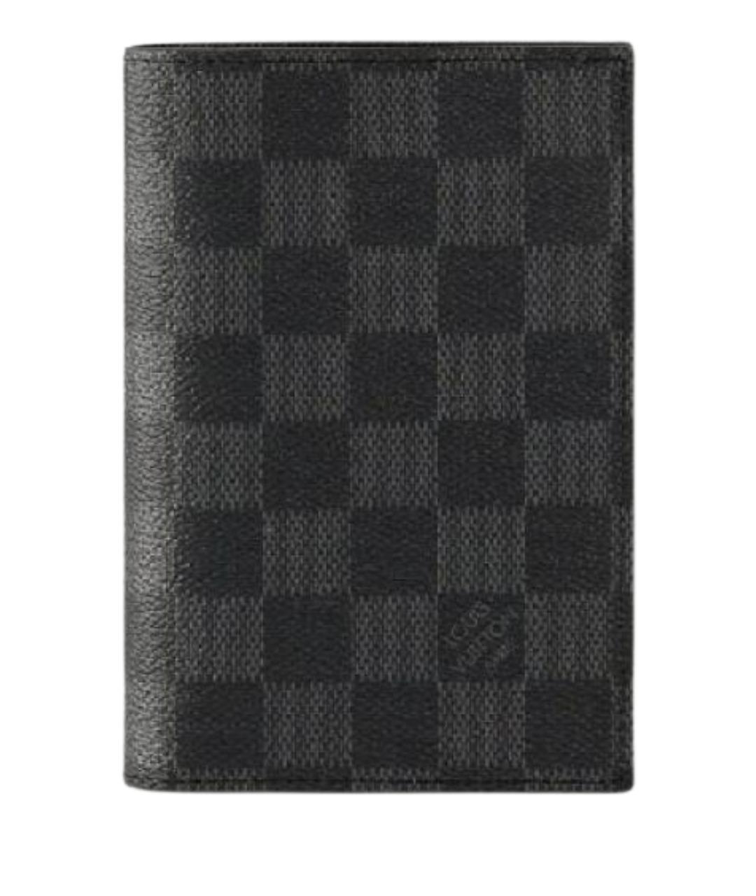 LOUIS VUITTON Черная кожаная визитница, фото 1