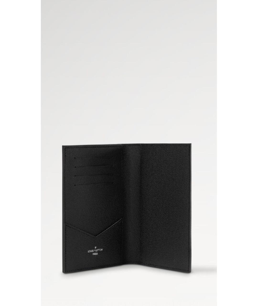 LOUIS VUITTON Черная кожаная визитница, фото 2
