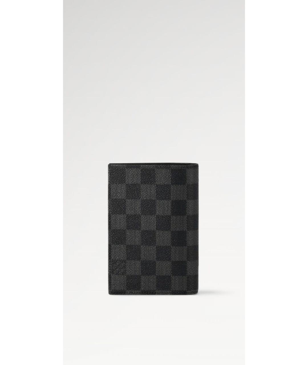 LOUIS VUITTON Черная кожаная визитница, фото 4