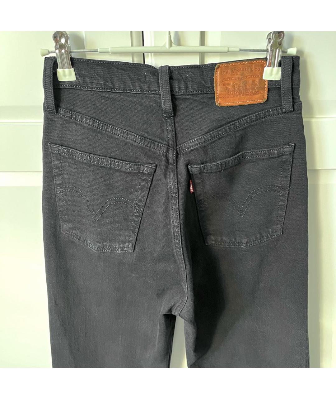 LEVI'S Антрацитовые хлопко-полиэстеровые прямые джинсы, фото 4