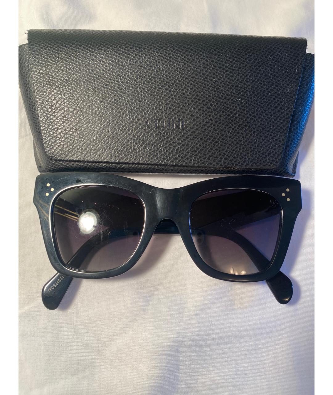 CELINE Черные пластиковые солнцезащитные очки, фото 5