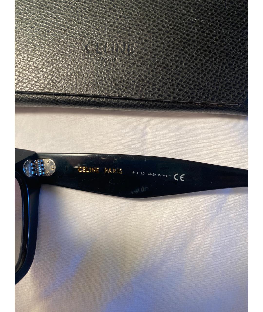 CELINE Черные пластиковые солнцезащитные очки, фото 2