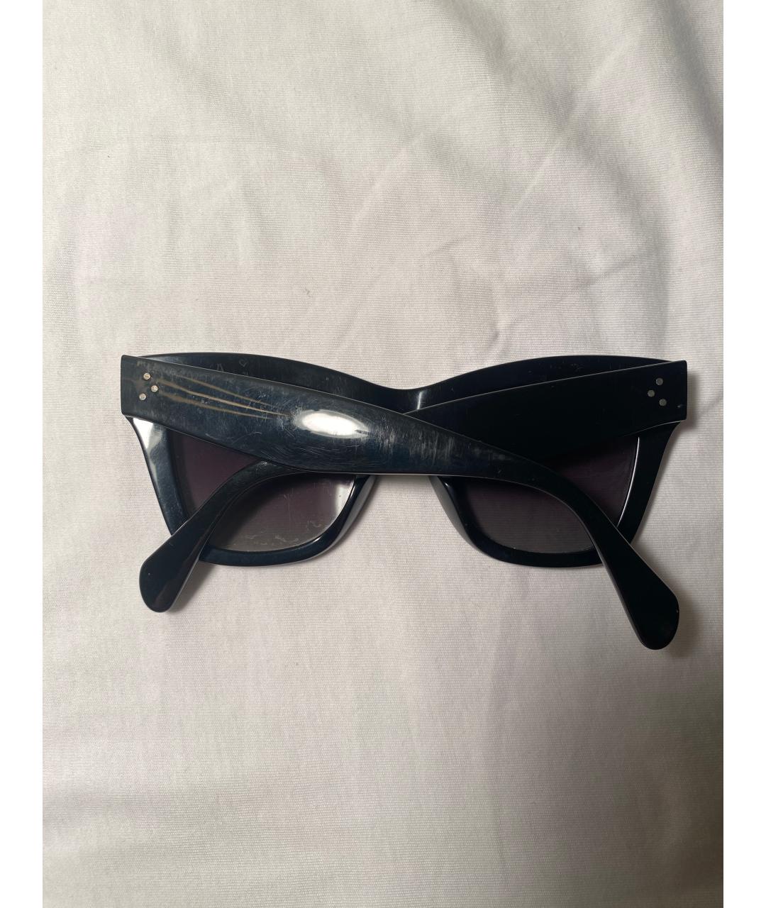 CELINE Черные пластиковые солнцезащитные очки, фото 3
