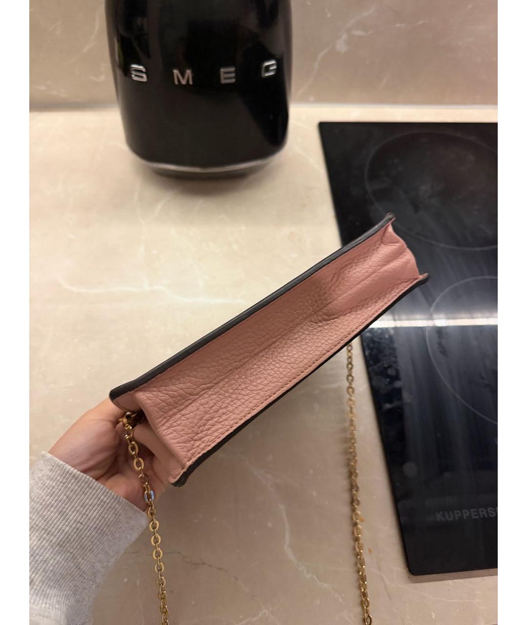 LOUIS VUITTON Коричневая кожаная сумка через плечо, фото 6