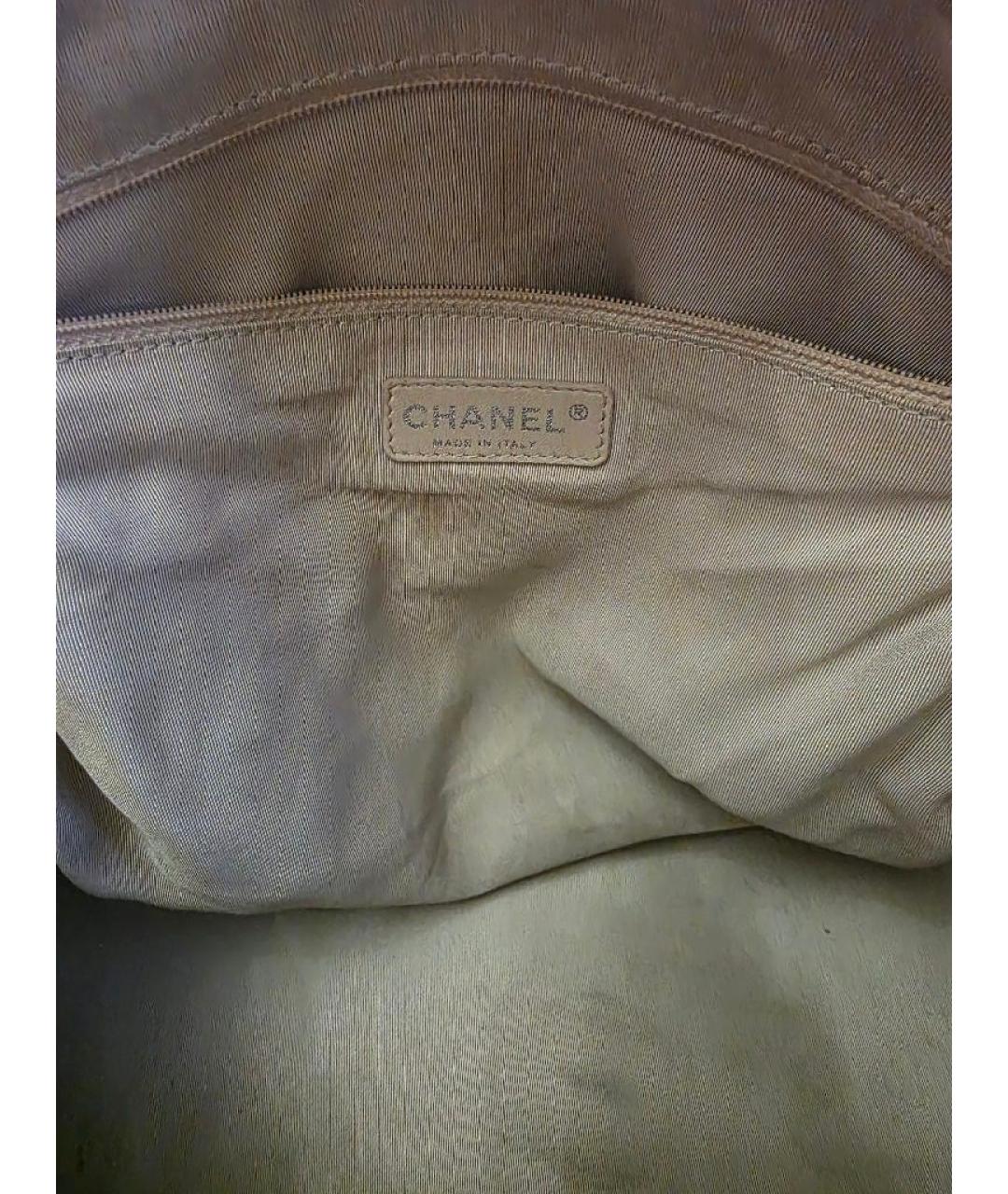 CHANEL Черная кожаная сумка тоут, фото 5