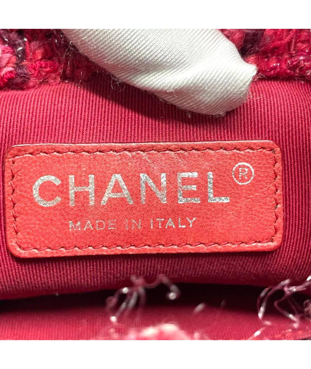 CHANEL Розовый твиловый рюкзак, фото 5