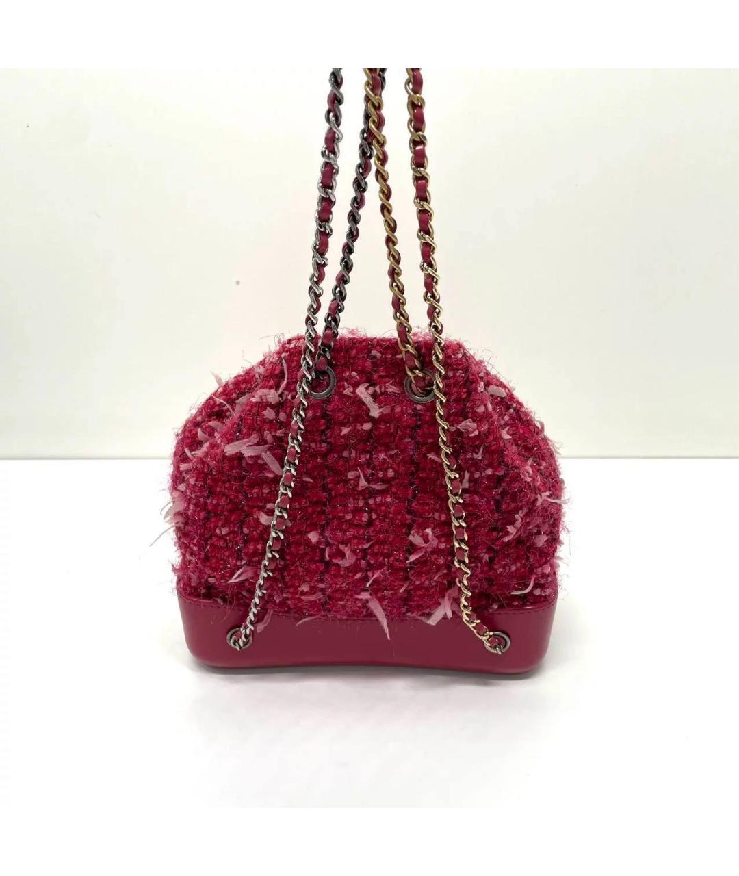 CHANEL Розовый твиловый рюкзак, фото 3