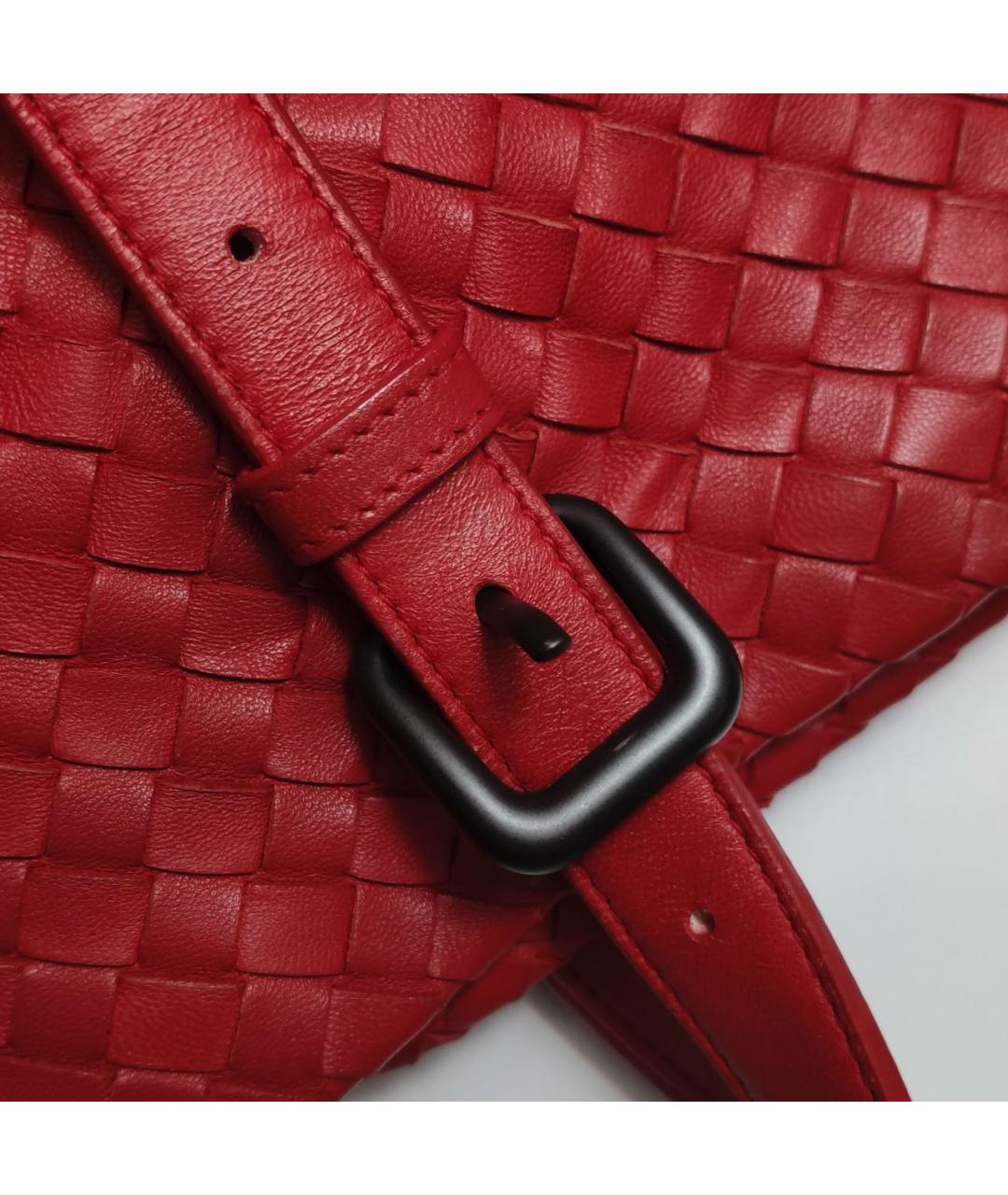 BOTTEGA VENETA Красная кожаная сумка через плечо, фото 7