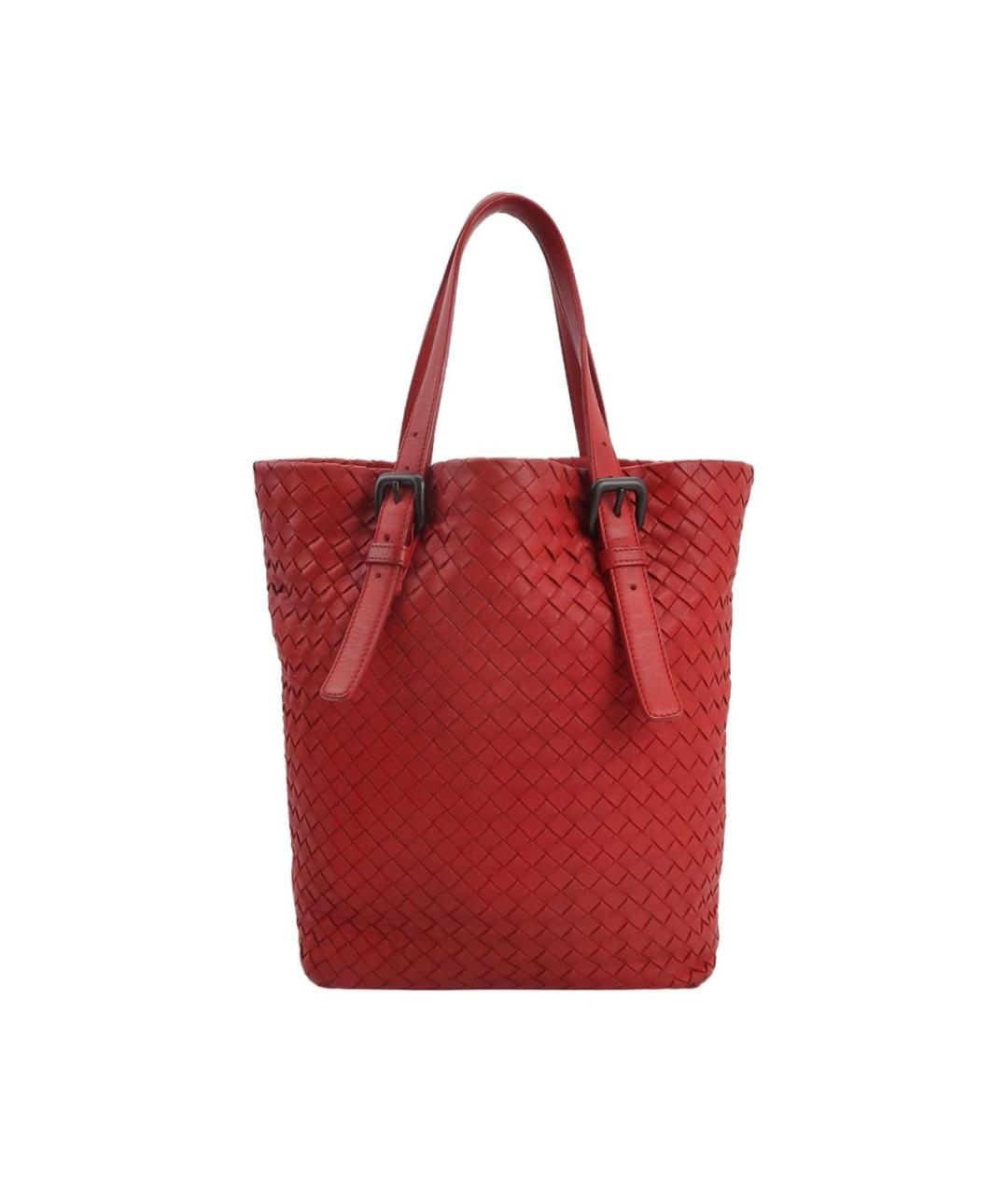 BOTTEGA VENETA Красная кожаная сумка через плечо, фото 9
