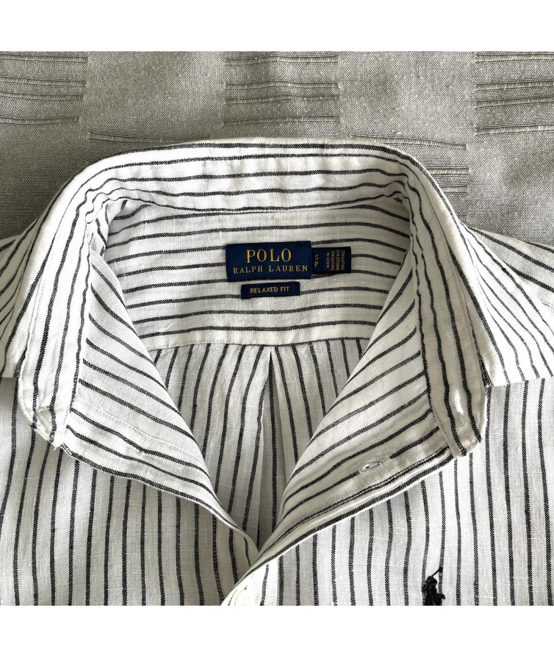 POLO RALPH LAUREN Белая льняная рубашка, фото 7