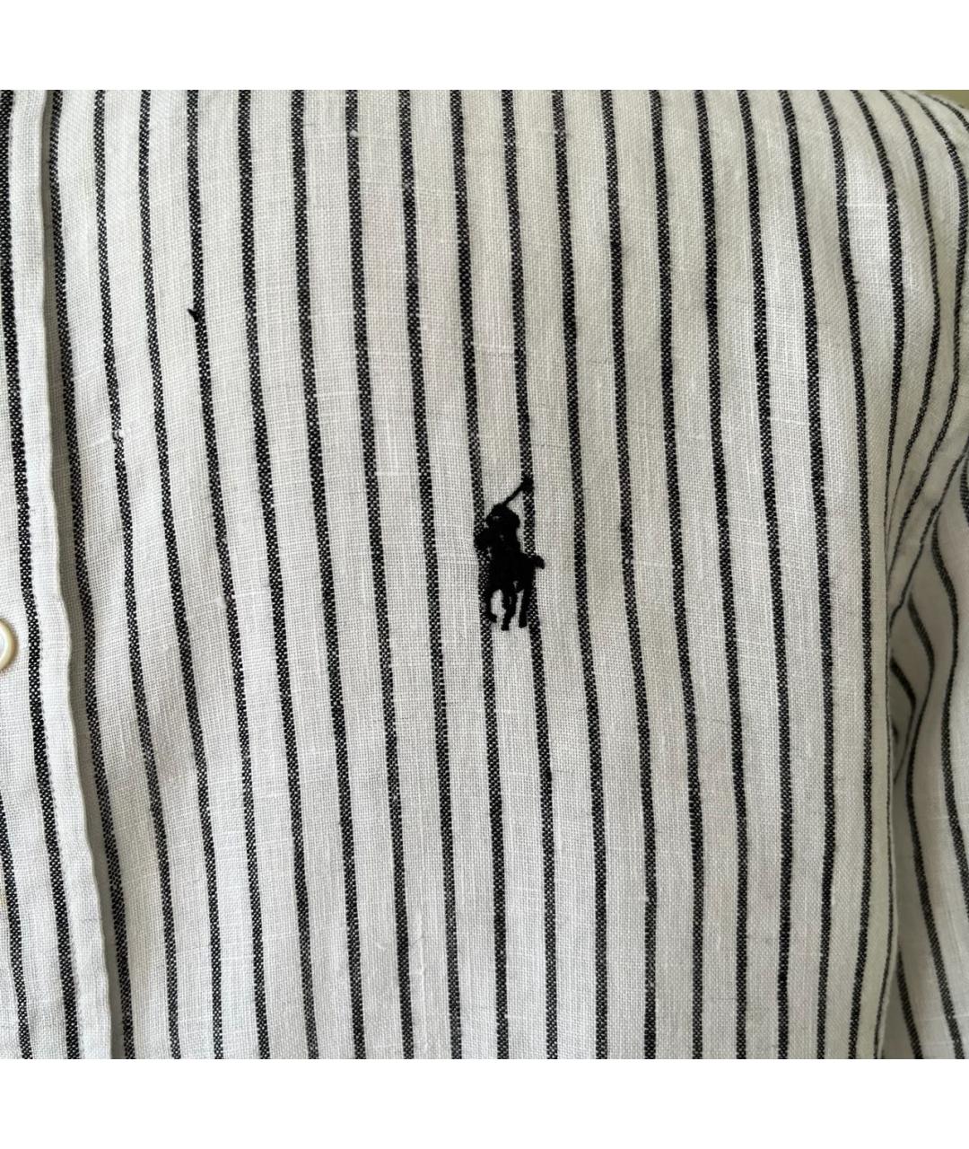POLO RALPH LAUREN Белая льняная рубашка, фото 5