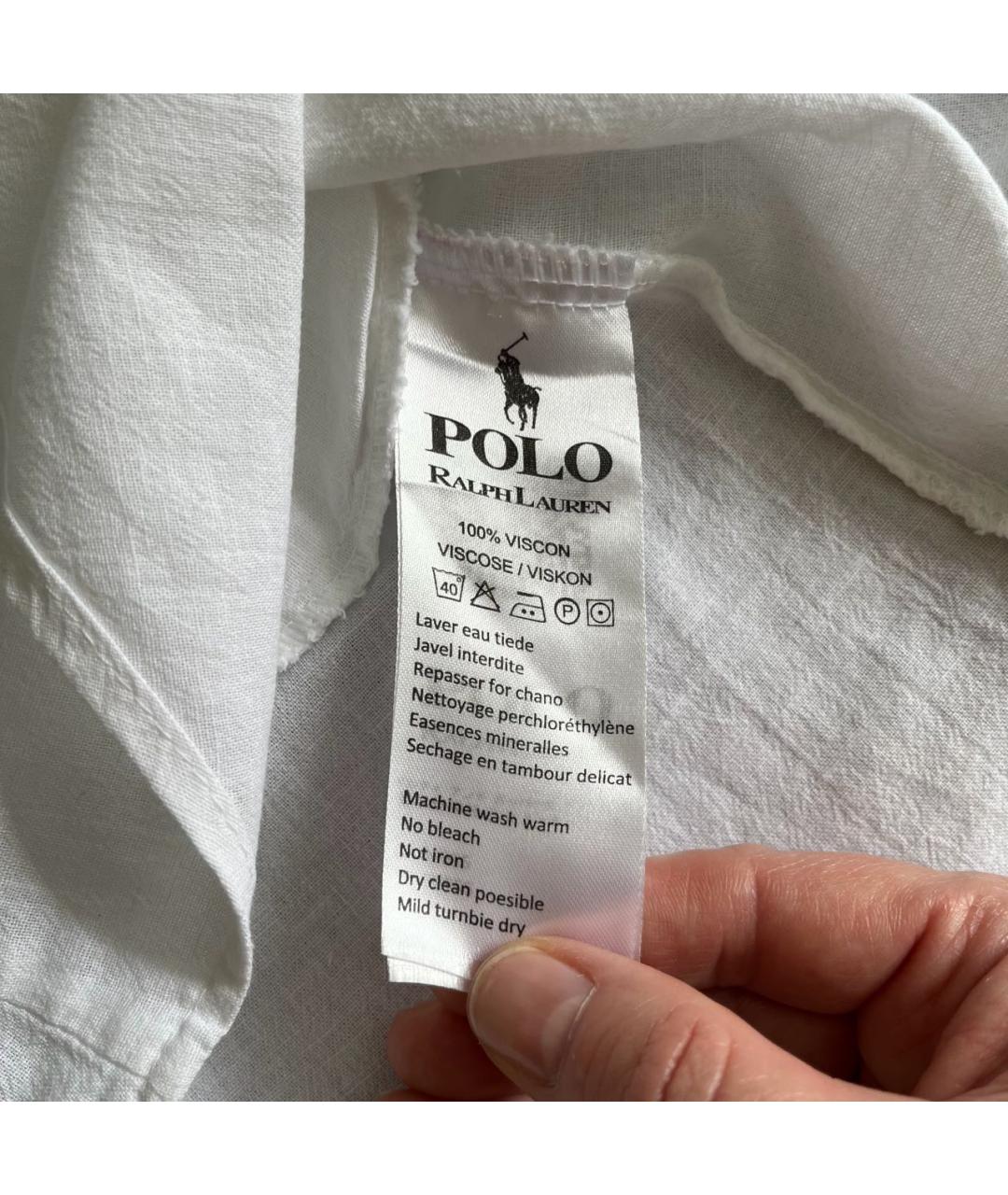POLO RALPH LAUREN Белая вискозная рубашка, фото 5