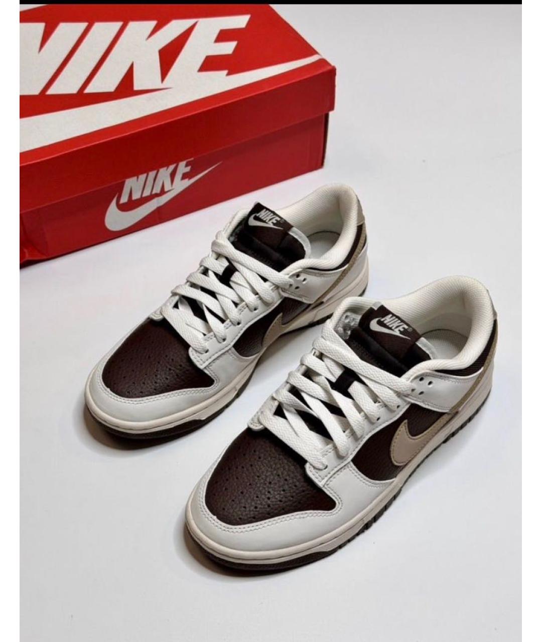 NIKE Коричневые кожаные кеды, фото 2