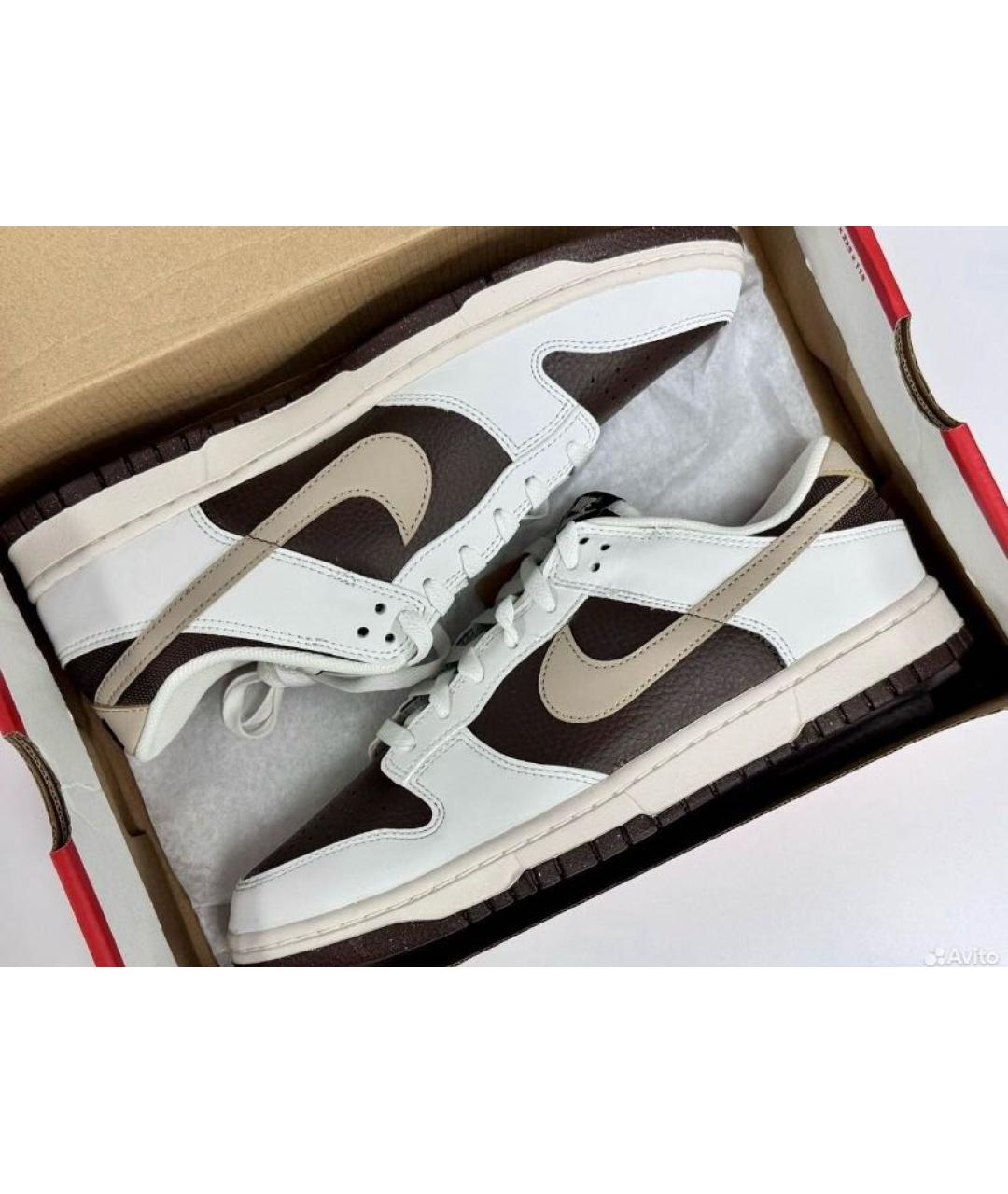 NIKE Коричневые кожаные кеды, фото 4