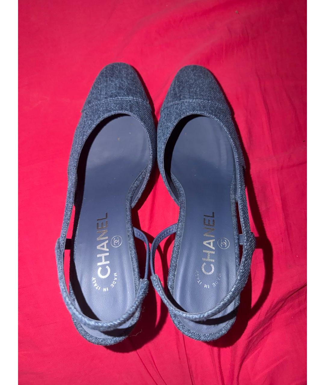 CHANEL Синие туфли, фото 3