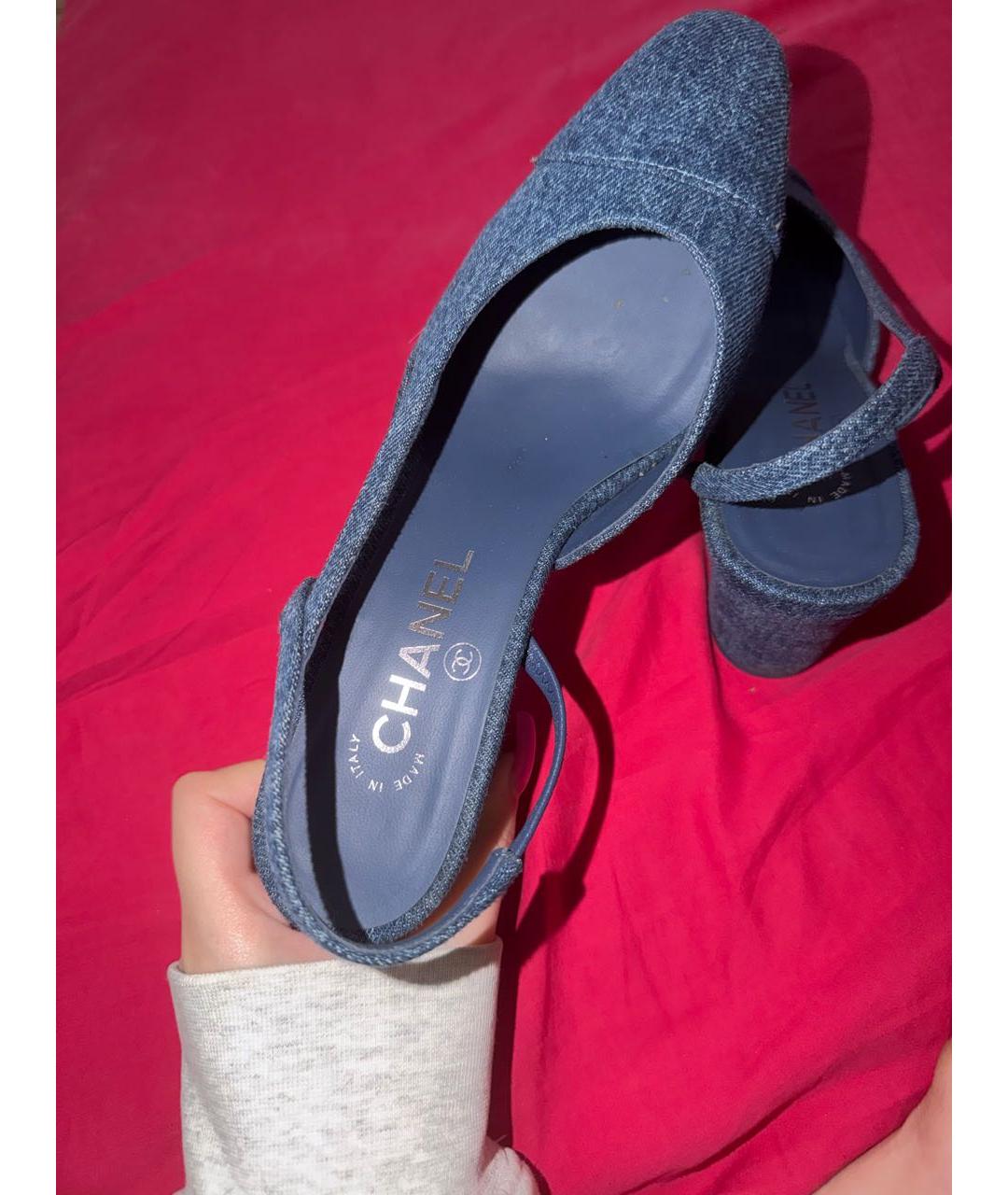 CHANEL Синие туфли, фото 5