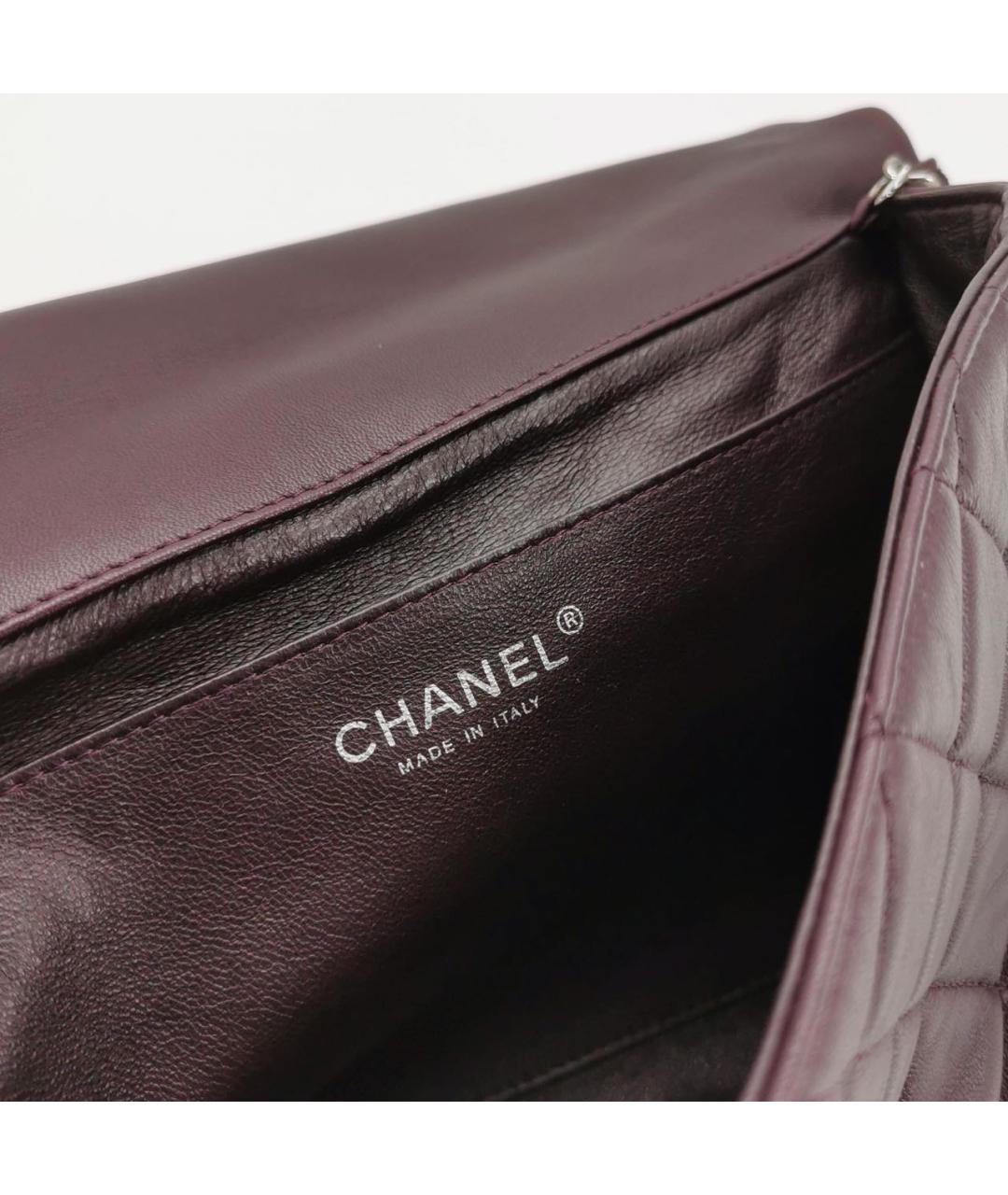 CHANEL Фиолетовая кожаная сумка через плечо, фото 7