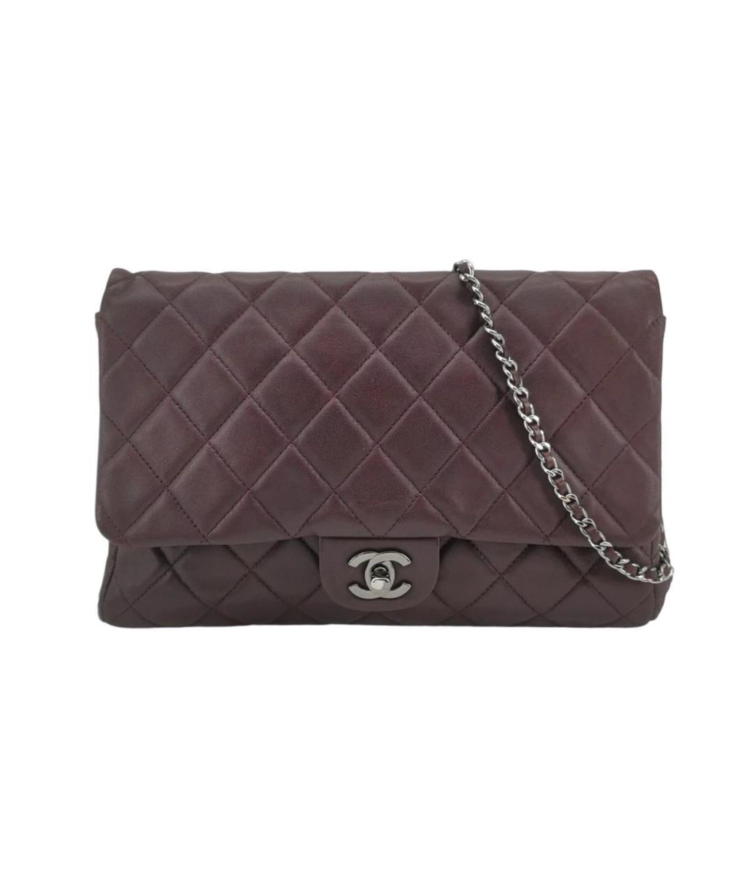 CHANEL Фиолетовая кожаная сумка через плечо, фото 1