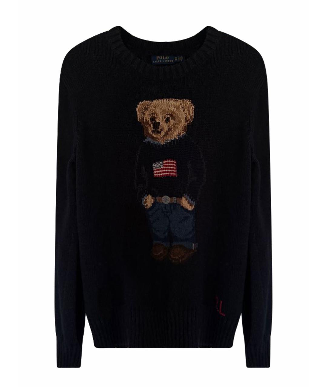POLO RALPH LAUREN Темно-синий хлопковый джемпер / свитер, фото 1