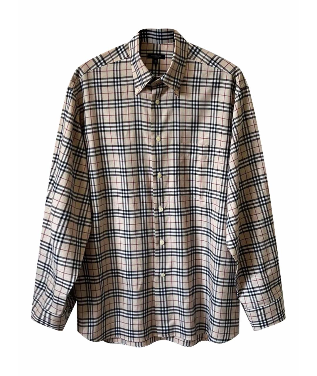BURBERRY Бежевая хлопковая кэжуал рубашка, фото 1