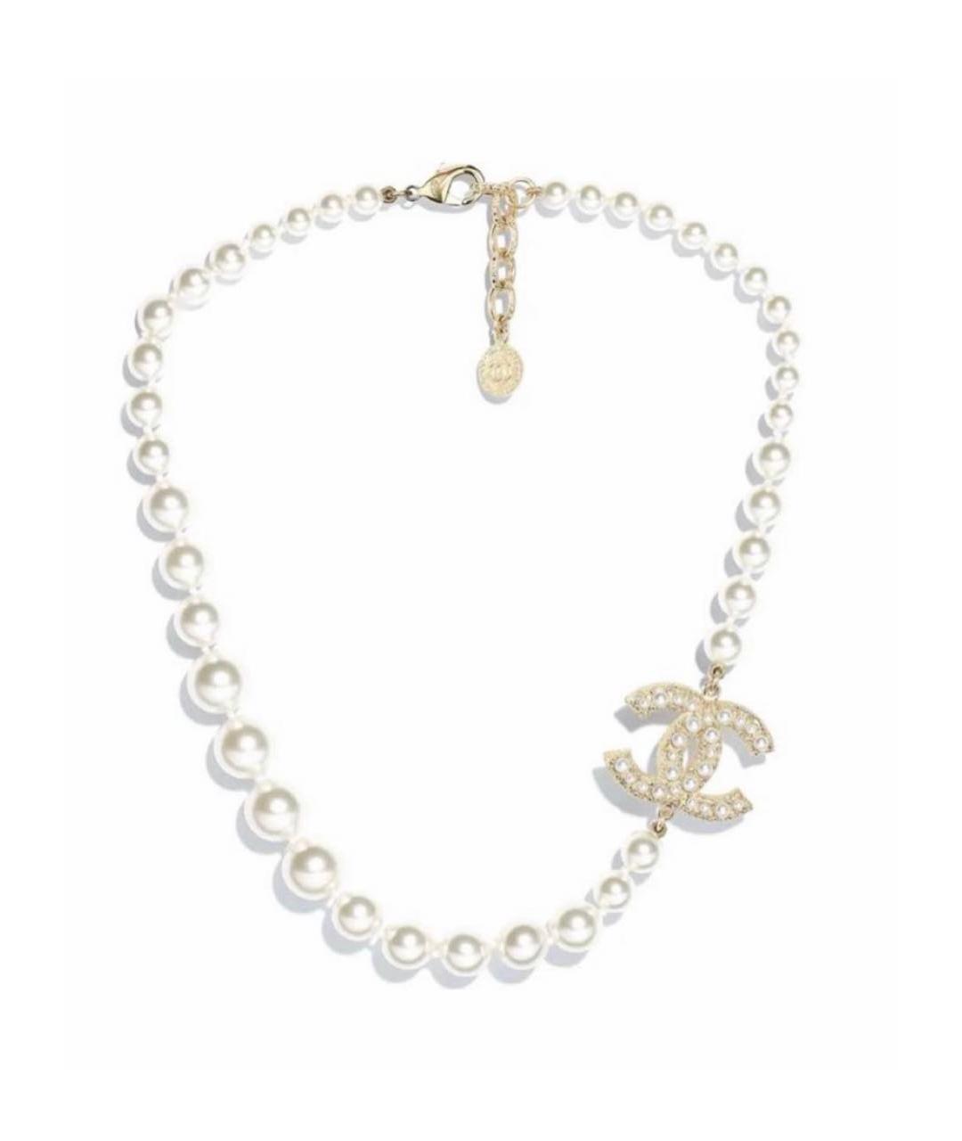 CHANEL Белое колье, фото 2
