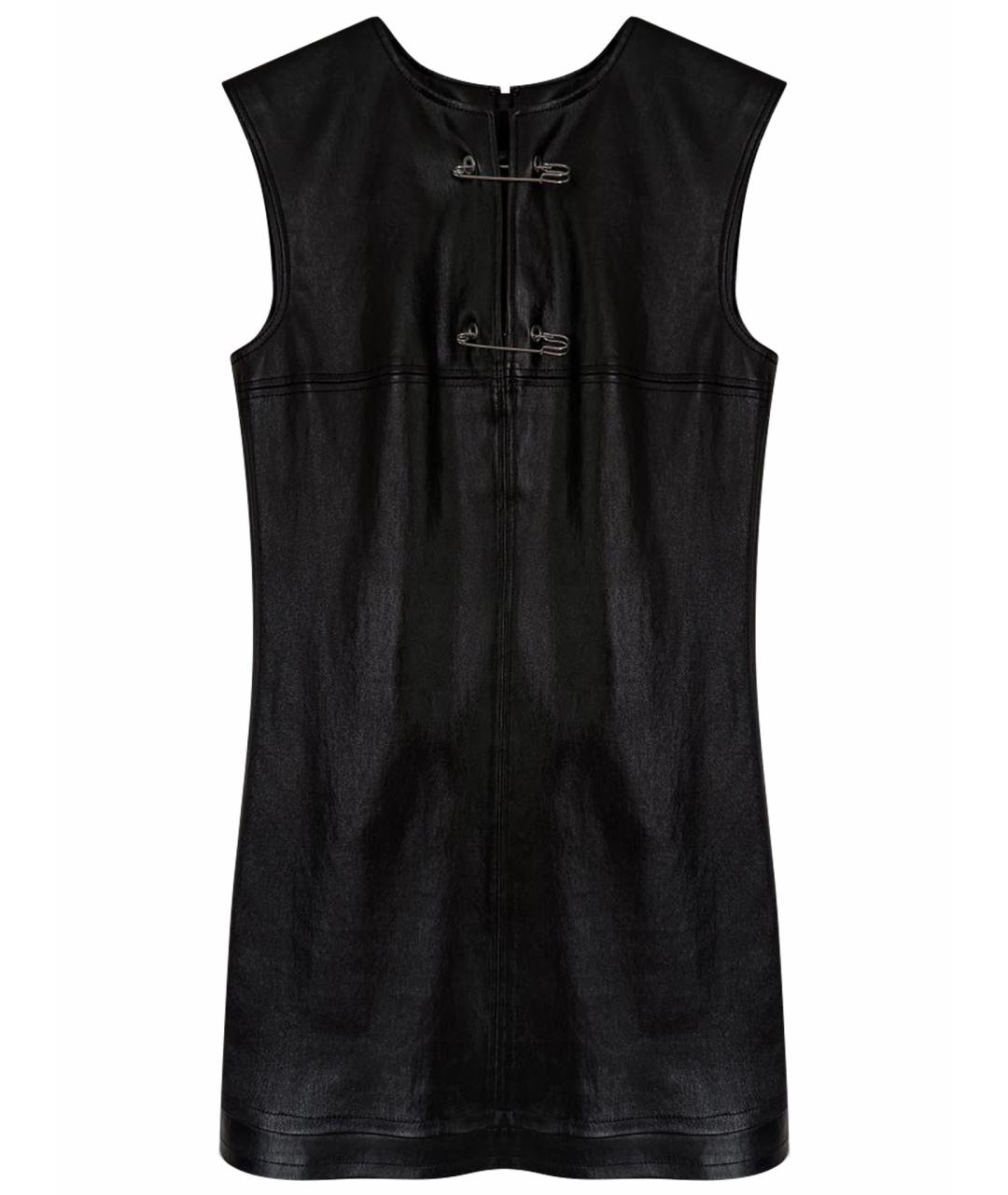 HELMUT LANG Черное кожаное вечернее платье, фото 1