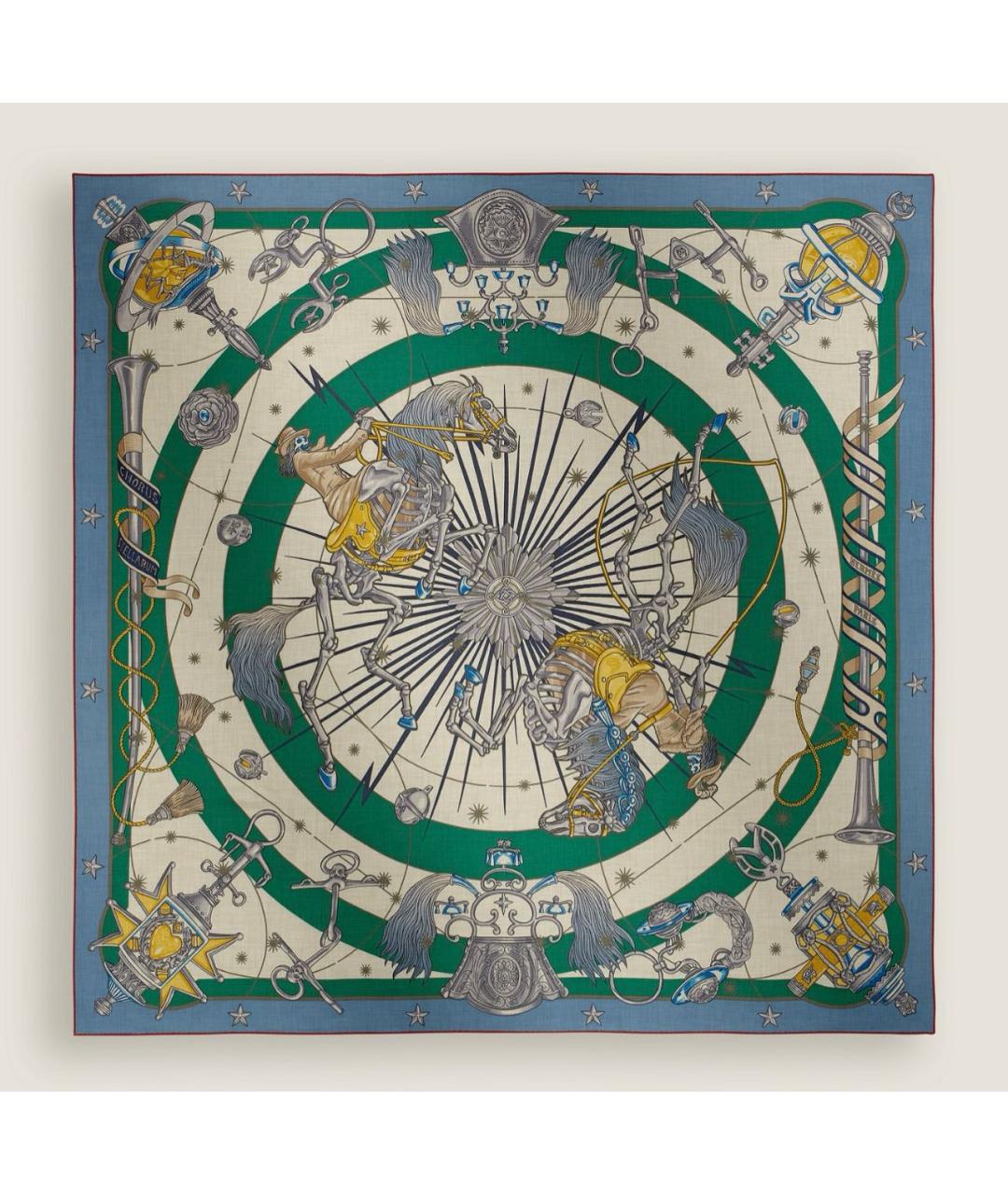 HERMES Мульти кашемировый платок, фото 7