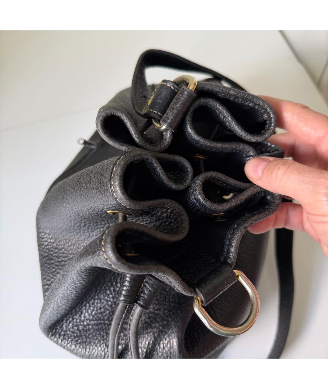 LONGCHAMP Черная кожаная сумка через плечо, фото 4
