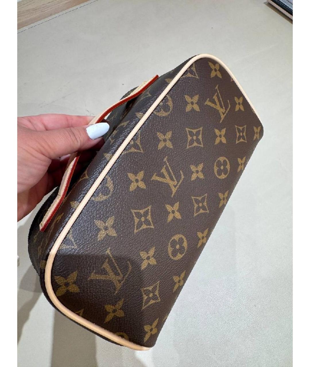 LOUIS VUITTON Коричневая косметичка из канвы, фото 6