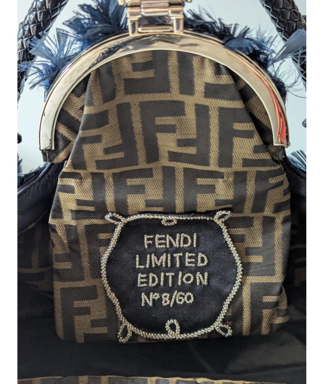 FENDI Темно-синяя сумка через плечо, фото 9