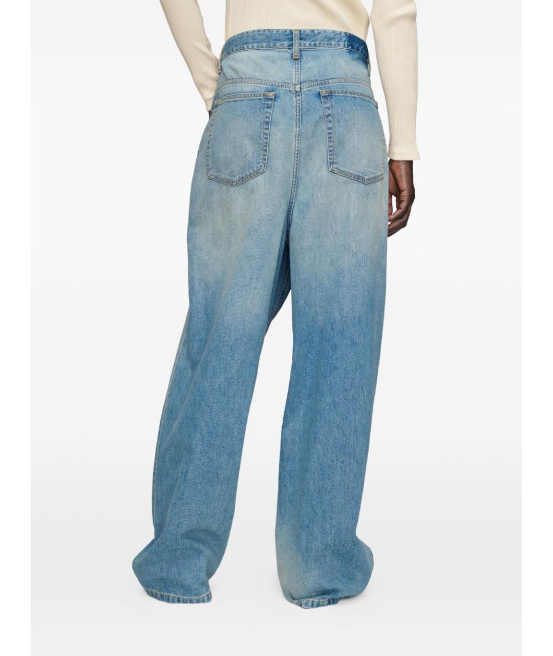 MAISON MARGIELA Синие хлопковые прямые джинсы, фото 3