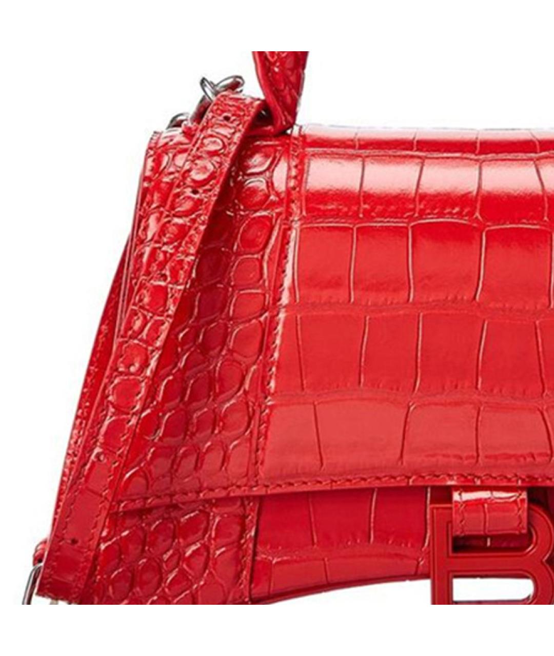 BALENCIAGA Красная кожаная сумка через плечо, фото 5