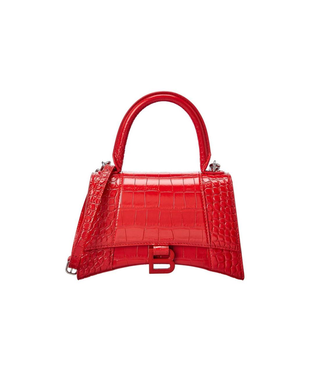 BALENCIAGA Красная кожаная сумка через плечо, фото 6
