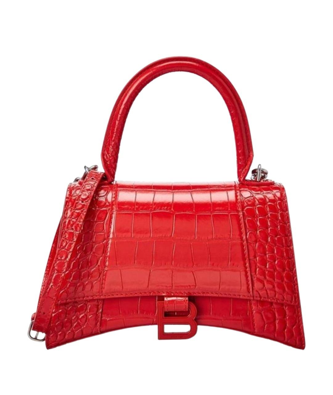 BALENCIAGA Красная кожаная сумка через плечо, фото 1